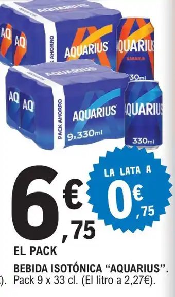 E.Leclerc BEBIDA ISOTÓNICA "AQUARIUS". oferta