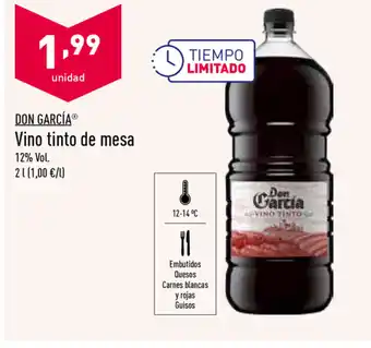 ALDI Don García Vino tinto de mesa 2L oferta