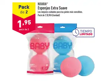 ALDI Nuvaria Esponjas Extra Suave Pack de 2 oferta