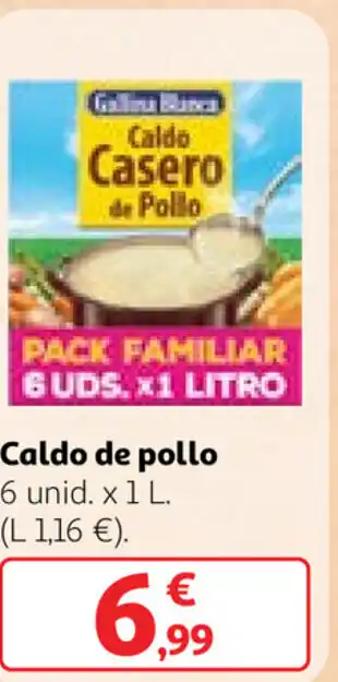 Alcampo Caldo de pollo 6 uni x 1l oferta