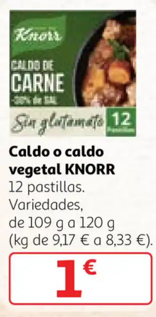 Alcampo Knorr Caldo o caldo vegetal oferta