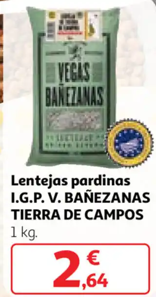 Alcampo I.G.P V. Bañezanas Tierra De Campos Lentejas pardinas 1kg oferta