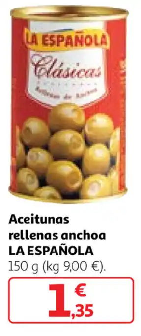 Alcampo La Española Aceitunas rellenas anchoa 150g oferta
