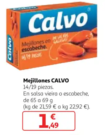 Alcampo Calvo Mejillones 69g oferta