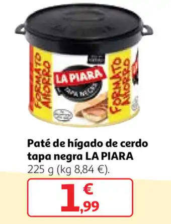 Alcampo La Piara Paté Higado de cerdo tapa negra 225g oferta