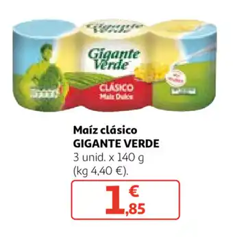 Alcampo Gigante Verde Maiz clásico 3 x 140g oferta