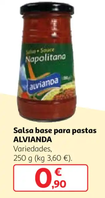 Alcampo Alvianda Salsa base para pastas 250g oferta