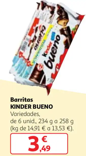 Alcampo Kinder Bueno Barritas 234g oferta