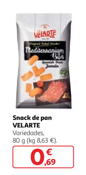 Alcampo Velarte Snack de pan 80g oferta