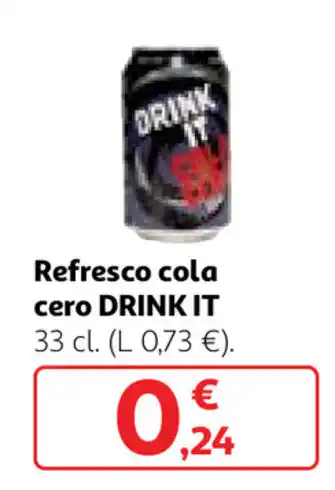 Alcampo Drink IT Refresco cola 33cl oferta