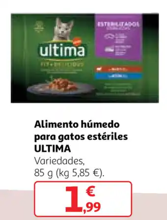 Alcampo Ultima Alimento húmedo para gatos estériles 85g oferta
