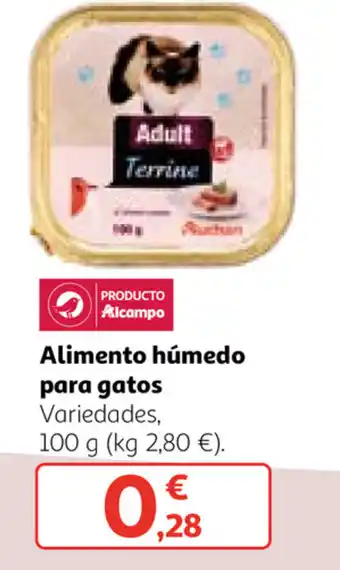 Alcampo Alimento húmedo para gatos 100g oferta