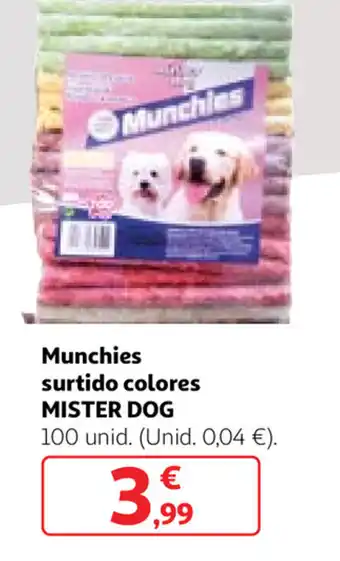 Alcampo Mister Dog Munchies surtido colores 100 unid oferta