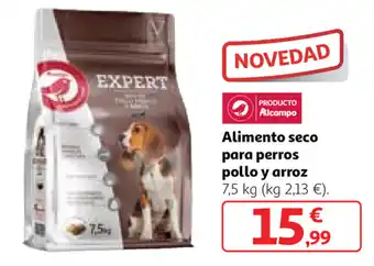 Alcampo Alimento seco para perros pollo y arroz 7,5kg oferta