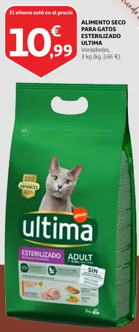 Alcampo Alimento Seco Para Gatos Esterilizado Ultima 3kg oferta