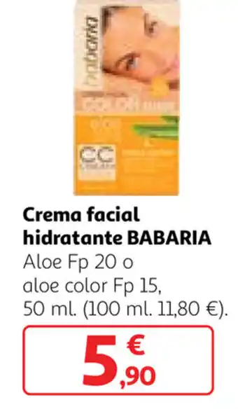 Alcampo Babaria Crema facial hidritante 50ml oferta