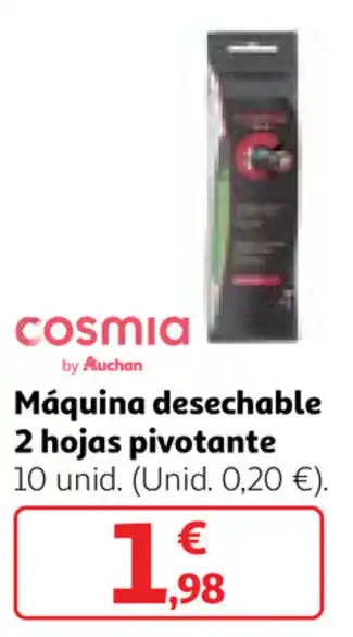 Alcampo Cosmia Máquina desechable 2 hojas pivontante oferta