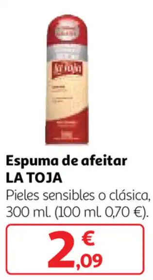 Alcampo La Toja Espuma de afeitar 300ml oferta