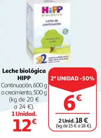 Alcampo Hipp Leche biológica 600g oferta