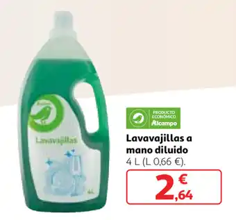 Alcampo Lavavajillas a mano diluido 4l oferta