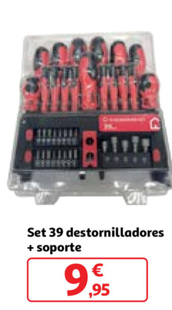 Alcampo Set 39 destornilladores+ soporte oferta