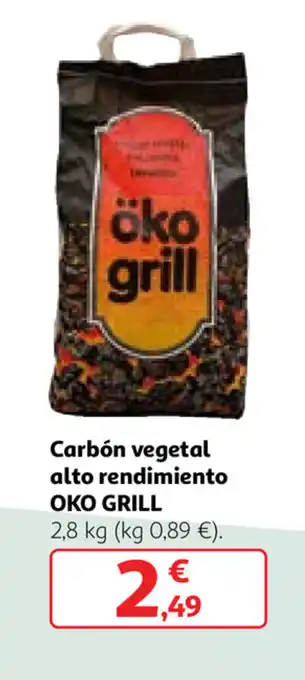 Alcampo Oko Grill Carbón vegetal alto rendimiento 2,8kg oferta