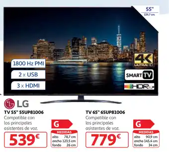 Alcampo LG TV 55" 55UP81006 oferta