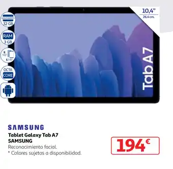 Alcampo Samsung Tablet Galaxy Tab A7 oferta