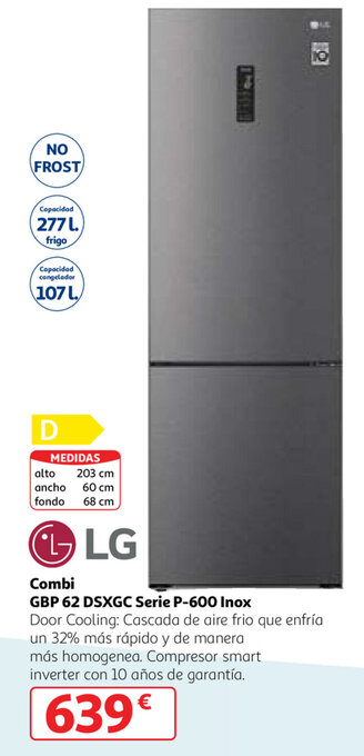 Alcampo LG Combi GBP 62 DSXGC Serie P-600 Inox oferta