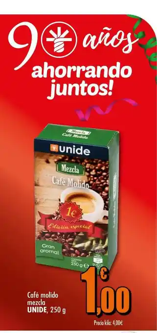 Unide Supermercados Café Molido Mezcla 250g oferta