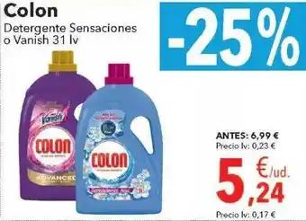 Clarel Colon Detergente Sensaciones O Vanish oferta