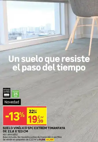 Leroy Merlin Suelo Vinílico Spc Extrem Timanfaya De 22.6 X 123 Cm oferta