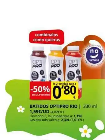 Supermercados MAS Batido Optipro Rio 330ml oferta