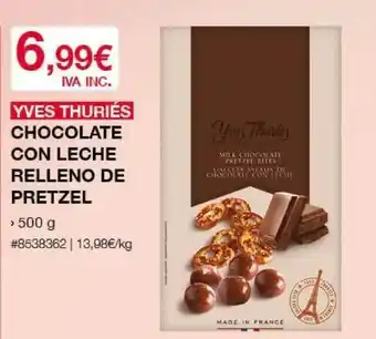 Costco Yves Thuries Chocolate Con Leche Relleno De Pretzel oferta