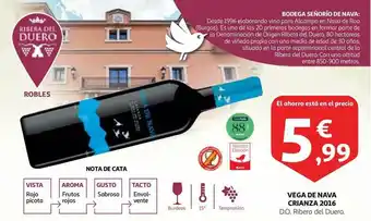Alcampo Vega De Nava Crianza 2016 oferta
