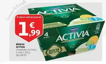 Alcampo Bífidus Activia 4 unid x 125g oferta