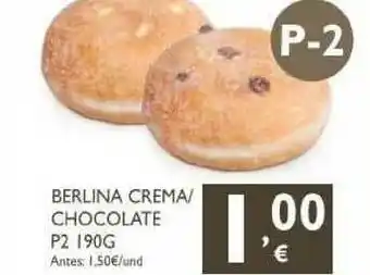 Cash Ecofamilia Berlina Crema Chocolate P2 190g oferta
