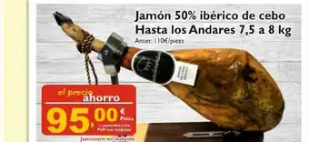 Cash Ecofamilia Jamón 50% Ibérico De Cebo Hasta Los Andares 7.5 A 8 Kg oferta