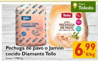 Supermercados La Despensa Pechuga De Pavo O Jamón Cocido Diamante Tello oferta