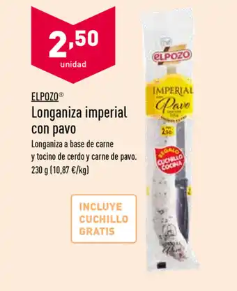 ALDI Elpozo Longaniza imperial con pavo 230g oferta