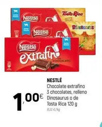 Coviran Nestlé Chocolate Extrafino 3 Chocolates Relleno Dinosaurus O De Tosta Rica oferta