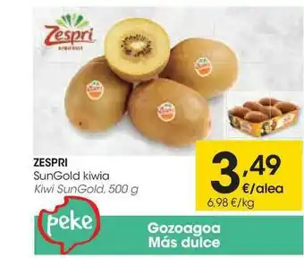 Eroski Kiwi Sungold 500g oferta
