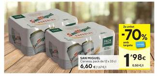 Caprabo San Miguel Cervesa oferta