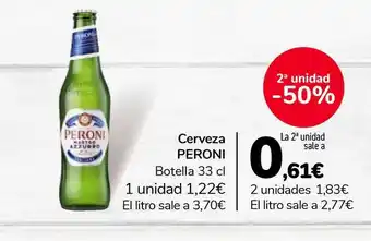 Caprabo Cerveza Peroni 33cl oferta