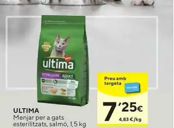 Caprabo Ultima Menjar Per A Gats 1,5kg oferta