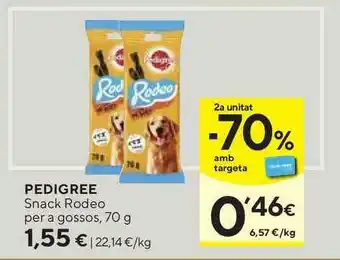 Caprabo Pedigree Snack Rodeo 70g oferta