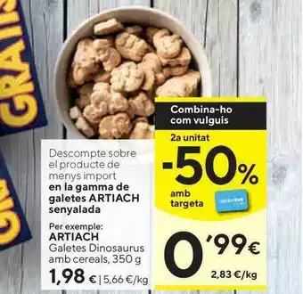 Caprabo En La Gamma De Galetes Artiach Senyalada 350g oferta