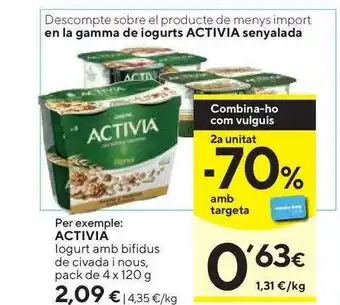 Caprabo Activia 4 x 120g oferta