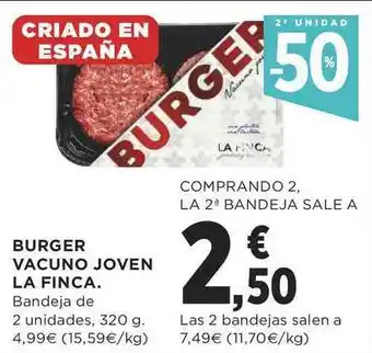 Supercor Burger Vacuno Joven La Finca 320g oferta