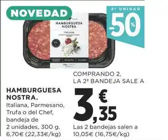 Supercor 2a Unidad -50% Hamburguesa Nostra 300g oferta